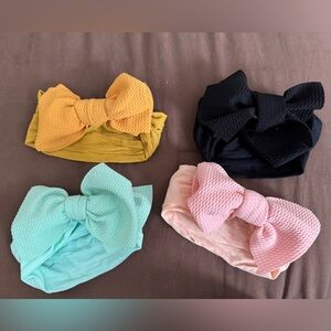 Colorful Kids Bow Headbands Set
